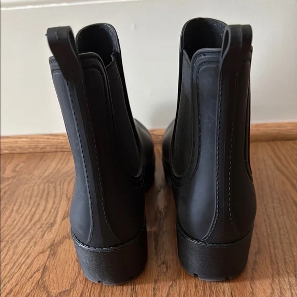 JEFFREY CAMPBELL Cloudy Black Matte Platform Chelsea Size 8US Waterproof Boots - Picture 4 of 11